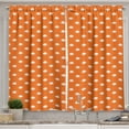 thumbnail image 1 of Ambesonne Orange and White Kitchen Curtains, Japanese Lotus, 55"x39", Orange and White, 1 of 3