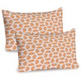 thumbnail image 1 of Ambesonne Orange and White Pillow Sham 2 Pack, 3D Style Grid, 36"x20", Orange and White, 1 of 3
