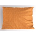 thumbnail image 1 of Ambesonne Orange and White Pillow Sham, Blooming Leaves, 26" X 20", Orange and White, 1 of 2