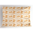 thumbnail image 1 of Ambesonne Orange and White Pillow Sham, Flowering Stem, 26" X 20", Orange White, 1 of 2