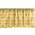 thumbnail image 1 of Ambesonne Orange and Yellow Valance Pack of 2, Citrus Round, 42"X12", Pale Yellow Marigold, 1 of 3