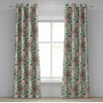 thumbnail image 1 of Ambesonne Orchid Artwork Grommet Curtain, Asian Leaves Pattern, 50"x72", Almond Green and Pale Pink, 1 of 1