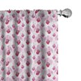 thumbnail image 1 of Ambesonne Orchid Curtains, Water Flower Sketch Print, Pair of 28"x95", White Soft Pink Magenta, 1 of 1