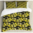 thumbnail image 1 of Ambesonne Orchid Duvet Cover Set, Exotic Blossoms Jungle Yard, 2-Calking, Black Mustard, 1 of 6