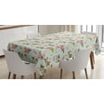 thumbnail image 1 of Ambesonne Orchids Tablecloth Rectangular Table Cover, Exotic Flamingo Foliage Art, 60"x84", Pale Blue Pink, 1 of 4