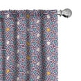 thumbnail image 1 of Ambesonne Orient Curtains, Geometric Stars Lines, Pair of 28"x84", Multicolor, 1 of 5