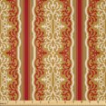thumbnail image 1 of Ambesonne Orient Fabric by the Yard Microfiber, Middle East Swirl Motif, 5 Yards, Ruby Pale Coffee Cream, 1 of 2