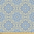 thumbnail image 1 of Ambesonne Orient Fabric by the Yard Upholstery, Eastern Style Swirl Tile, 1 Yard, Pale Blue Pale Yellow, 1 of 4