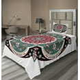 thumbnail image 1 of Ambesonne Orient Fitted & Top Sheet Set with Sham, Floral Ethnic, Multicolor, 1 of 4