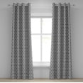 thumbnail image 1 of Ambesonne Orient Grommet Curtain, Middle Eastern Effect, 50" x 72", Charcoal Grey White, 1 of 6