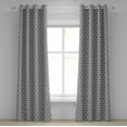 thumbnail image 1 of Ambesonne Orient Grommet Curtain, Middle Eastern Effect, 50" x 84", Charcoal Grey White, 1 of 6