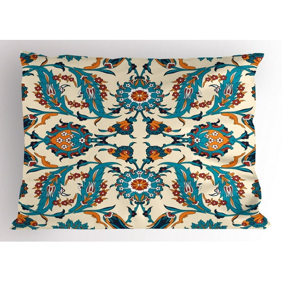 Ambesonne Orient Pillow Sham, Antique Boho Motif, 26" X 20", Multicolor