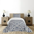 thumbnail image 1 of Ambesonne Orient Quilted Bedspread Set 2 Pcs, Moroccan Oriental, Twin Size, Vermilion Indigo, 1 of 6