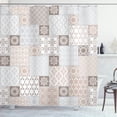 thumbnail image 1 of Ambesonne Orient Shower Curtain, Pastel Oriental Motif, 69"Wx84"L, White Beige Grey, 1 of 3