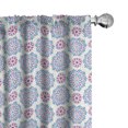 thumbnail image 1 of Ambesonne Oriental 4-Panel Curtains, Colorful Mandalas Images, 56"x63", Blue Fuchsia, 1 of 4