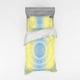 thumbnail image 1 of Ambesonne Oriental Bedding Set 3 Pcs, Blue Ombre Mandala, Twin, Blue Yellow, 1 of 3