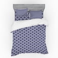 thumbnail image 1 of Ambesonne Oriental Bedding Set 4 Pcs, Floral Square Motif, Queen, Indigo White, 1 of 3