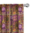 thumbnail image 1 of Ambesonne Oriental Curtains, Giraffe, Pair of 28"x63", Multicolor, 1 of 5