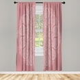 thumbnail image 1 of Ambesonne Oriental Curtains, Mandala Design Abstract, Pair of 28"x95", Blush Rose, 1 of 2