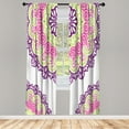 thumbnail image 1 of Ambesonne Oriental Curtains, Soft Colors Mandala Print, Pair of 28"x63", Plum Pink, 1 of 2