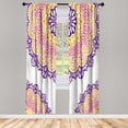 thumbnail image 1 of Ambesonne Oriental Curtains, Soft Colors Mandala Print, Pair of 28"x95", Orange Purple, 1 of 2