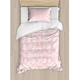 thumbnail image 1 of Ambesonne Oriental Duvet Cover Sets, Floral Hexagon Lace Grids, 2-Twin, Blush White, 1 of 3