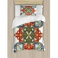 thumbnail image 1 of Ambesonne Oriental Duvet Cover Sets, Turkish Ottoman, 2-Twin, Cadet Blue Turquoise, 1 of 4