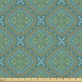 thumbnail image 1 of Ambesonne Oriental Fabric by the Yard Upholstery, Pattern, 2 Yards, Teal and Multicolor, 1 of 5