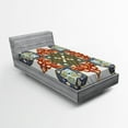 thumbnail image 1 of Ambesonne Oriental Fitted Sheet, Turkish Ottoman, Twin Size, Cadet Blue Turquoise, 1 of 2