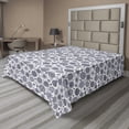 thumbnail image 1 of Ambesonne Oriental Flat Sheet, Art Medallion Motif, Queen Size, Dark Night Blue and White, 1 of 1