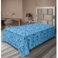 thumbnail image 1 of Ambesonne Oriental Flat Sheet, Blue Tones Eastern Star, TwinXL Size, Deep Sky Blue Sea Blue, 1 of 1