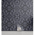 thumbnail image 1 of Ambesonne, Oriental Floral Peel & Stick Wallpaper for Home, Damask Bloom Ethno, 13"x100", Charcoal Grey and Ceil Blue, 1 of 5