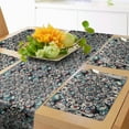 thumbnail image 1 of Ambesonne Oriental Floral Table Runner & Placemats, Mandala Trippy Aura, Placemat 4 pcs + Runner 12"x90", Dark Lavender Ruby Teal, 1 of 4