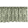 thumbnail image 1 of Ambesonne Oriental Green Window Valance, Retro Botanical Leaf, 42" x 18", Khaki and Black, 1 of 2