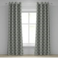 thumbnail image 1 of Ambesonne Oriental Grommet Curtain, Timeless Eastern Ornate, 50" x 108", Slate Blue Beige, 1 of 6