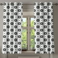 thumbnail image 1 of Ambesonne Oriental Grommet Curtain, Vintage Moroccan Design, 50" x 54", Grey Black and White, 1 of 6