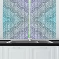 thumbnail image 1 of Ambesonne Oriental Kitchen Curtains, Bohemian Oriental Hands, 55"x45", Teal and Ceil Blue, 1 of 1