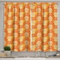 thumbnail image 1 of Ambesonne Oriental Kitchen Curtains, Folk Style Hand Pattern, 55"x45", Orange Yellow and White, 1 of 1