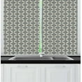 thumbnail image 1 of Ambesonne Oriental Kitchen Curtains, Timeless Eastern Ornate, 55"x39", Slate Blue Beige, 1 of 2
