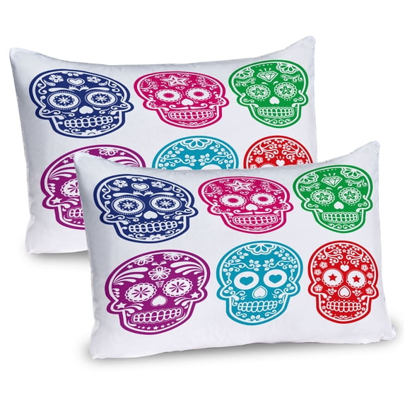 Ambesonne Oriental Pillow Sham 2 Pack, Mexican Festival, 30"x20", Turquoise Fuchsia