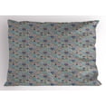 thumbnail image 1 of Ambesonne Oriental Pillow Sham, Patchwork Mosaic Tiles, 26" X 20", Multicolor, 1 of 2