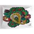 thumbnail image 1 of Ambesonne Oriental Pillow Sham, Vivid Colored Pattern Art, 26" X 20", Multicolor, 1 of 2