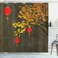 thumbnail image 1 of Ambesonne Oriental Shower Curtain, Autumn Tree Vintage Art, 69"Wx75"L, Orange Brown and Red, 1 of 5