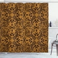thumbnail image 1 of Ambesonne Oriental Shower Curtain, Curly Mandala Flowers Art, 69"Wx84"L, Dark Mustard, 1 of 4