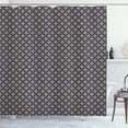 thumbnail image 1 of Ambesonne Oriental Shower Curtain, Ethnic Flower Like Pattern, 69"Wx75"L, Black Off White, 1 of 4