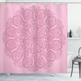 thumbnail image 1 of Ambesonne Oriental Shower Curtain, Mandala Design Abstract, 69"Wx75"L, Pale Pink, 1 of 4