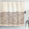 thumbnail image 1 of Ambesonne Oriental Shower Curtain, Mandala Paisley Pattern, 69"Wx84"L, Brown Tan, 1 of 3
