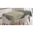 thumbnail image 1 of Ambesonne Oriental Tablecloth Rectangular Table Cover, Floral Half Mandala, 52"x70", Beige and Dark Taupe, 1 of 3