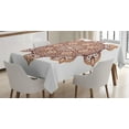 thumbnail image 1 of Ambesonne Oriental Tablecloth Rectangular Table Cover, Motif Folk, 52"x70", Orange Brown, 1 of 4