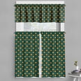 thumbnail image 1 of Ambesonne Oriental Valance & Curtain, Folklore Art Floral Motif, 55"x36", Hunter Green Marigold, 1 of 7
